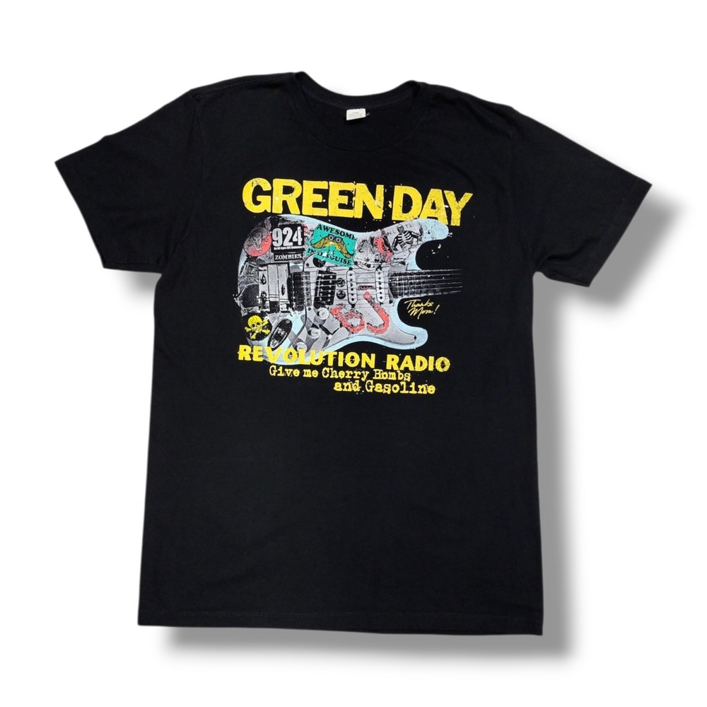2016 Green Day Revolution Radio Album Promo Adult Black Pacific T Shirt Size L‎